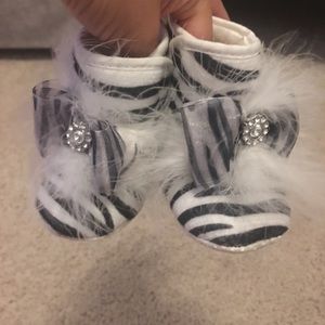 Brand new infant zebra boots